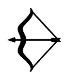 Symbool sterrenbeeld Boogschutter