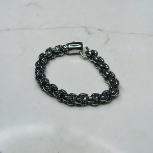 Men’s Stainless Steel Skull Bracelet 9” - Lindsey Kate Collection - Skull Bracelet For Men