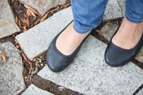 black flats with arch support