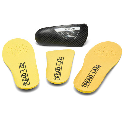 Dash insole's arch frame with short, regular, and thin insole covers