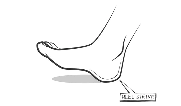 illustration showing heel strike