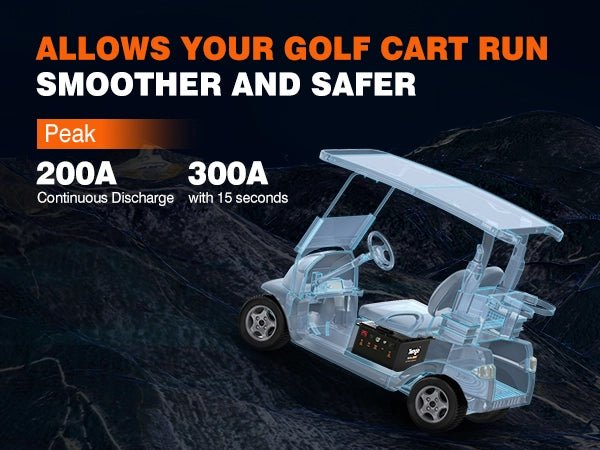 48V 100Ah Lithium Golf Cart Battery peak A