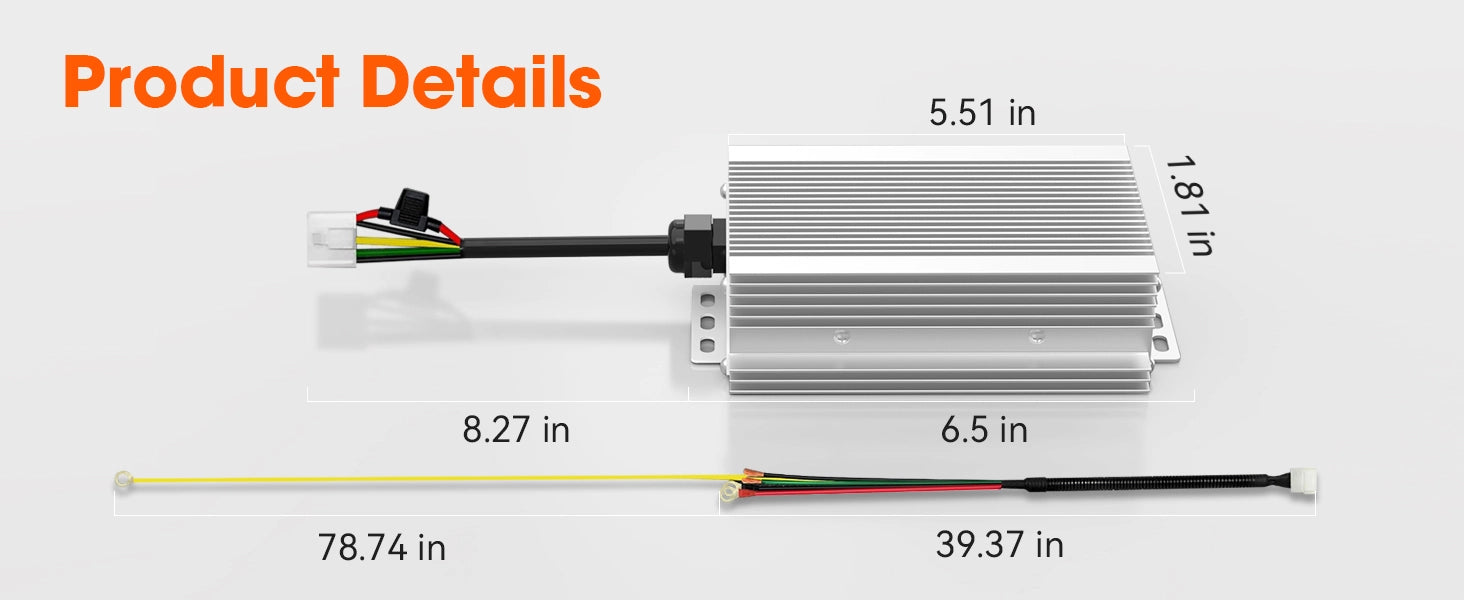 72V DC to DC Voltage Reducer size