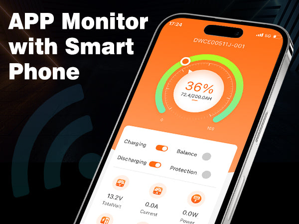 Built-in 200A BMS and APP Monitoring