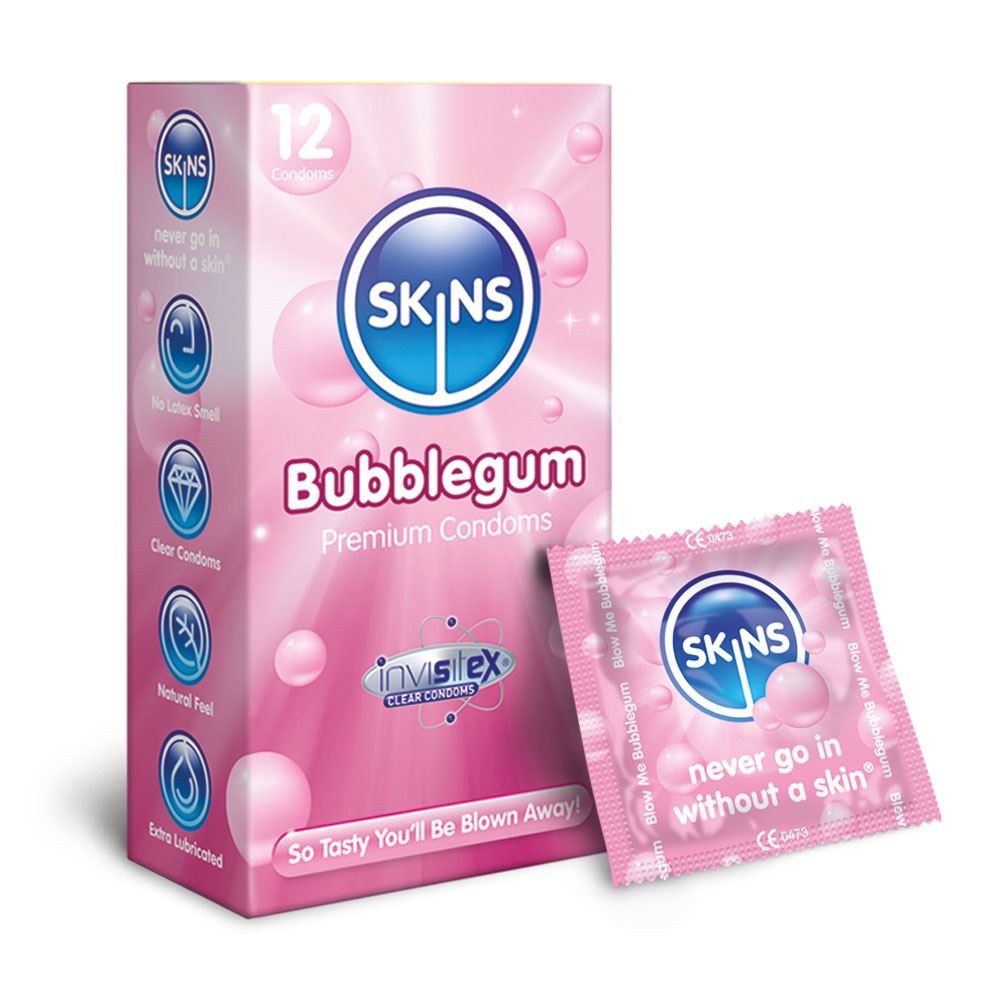 Skins Condoms Bubblegum 12 Pack — Love2b