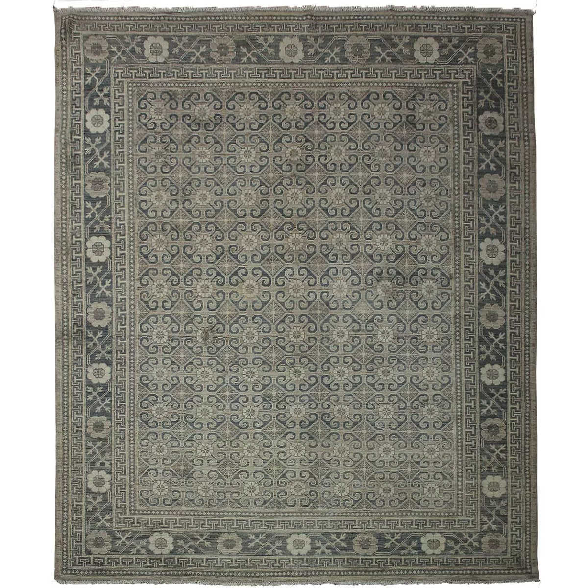 huurling Leuk vinden Bijproduct Perzisch tapijt handgeknoopt - 300 x 242 cm - Grijs, Groen - Wol - New —  Orientalized