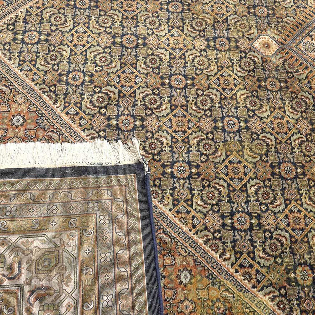 borst Op en neer gaan kaas Perzisch tapijt handgeknoopt - 345 x 253 cm - Goud, Beige - Wol - Bidj —  Orientalized