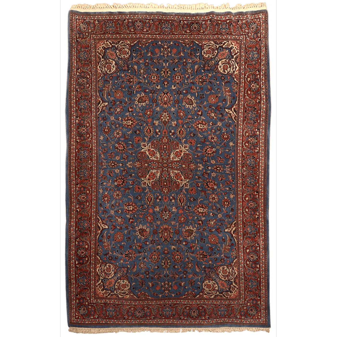 Perzisch tapijt - 205 x cm - Blauw, Rood - Wol - Isfa — Orientalized