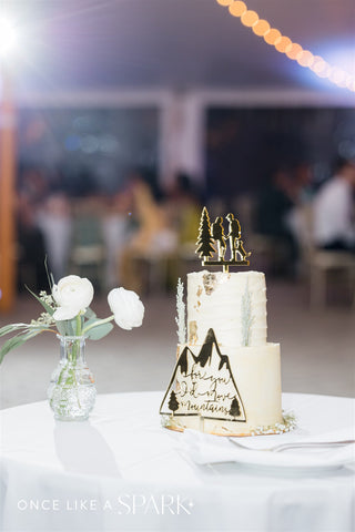 Wedding cake and bud flower vase