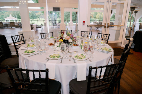 Image of table set up at the Cape Club of Sharon.