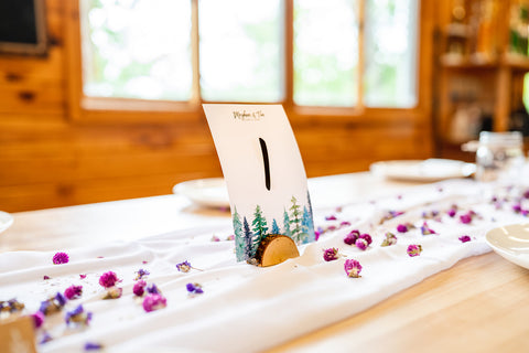 summer camp theme wedding tables