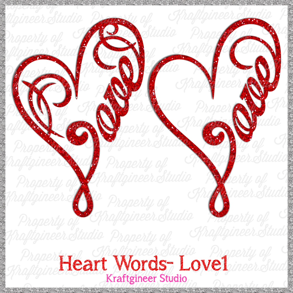 Download Valentine's Day SVG | Heart Words SVG, DXF, EPS, Cut File ...