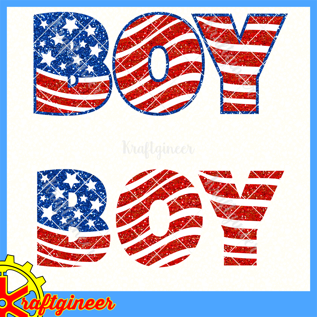 Download Fourth of July SVG | ALL American Boy SVG, DXF, Cut File - Kraftgineer Studio