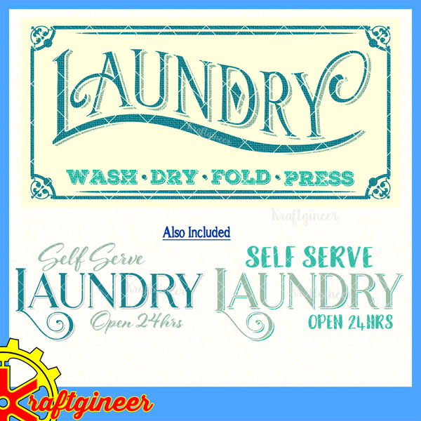 Frames SVG | Antique Laundry SVG, DXF, EPS, Cut File – Kraftgineer Studio