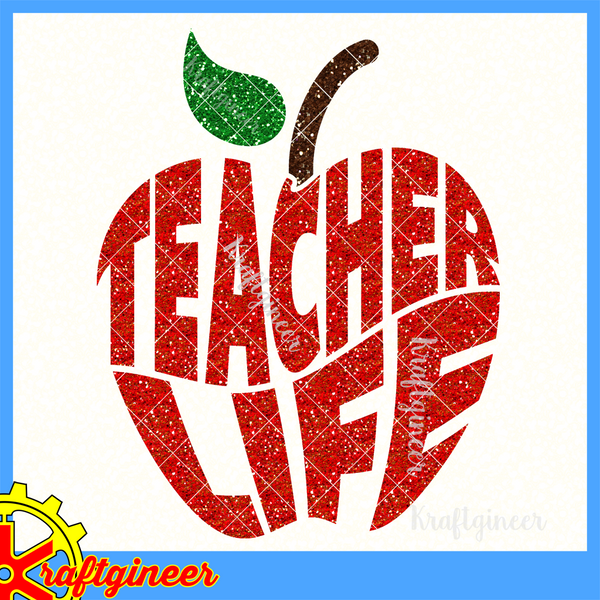 Download Education SVG | Apple 4 Teacher SVG, DXF, EPS, Cut File - Kraftgineer Studio