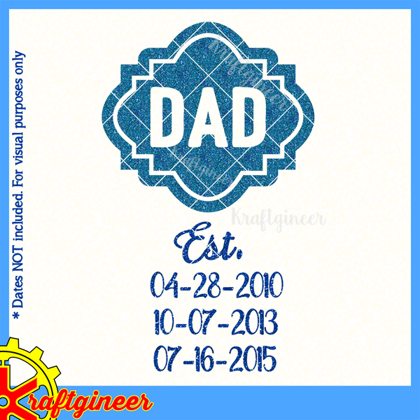Download Father's Day SVG | Dad Since SVG, DXF, EPS, Cut File - Kraftgineer Studio