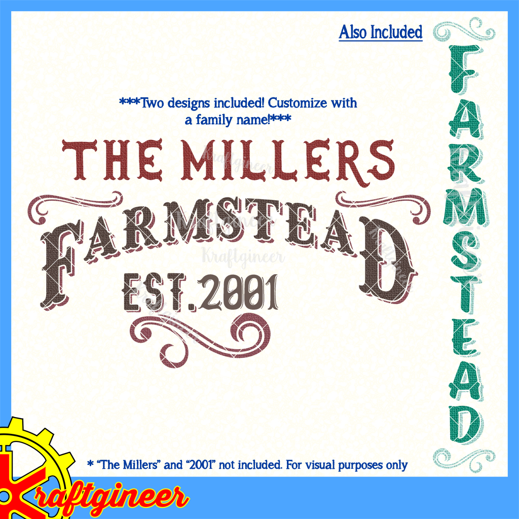 Download Household SVG | Farmstead Sign SVG, DXF, EPS, Cut File ...