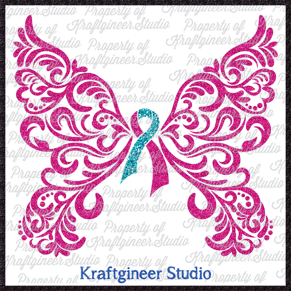 Filigree Awareness Butterfly - Kraftgineer Studio
