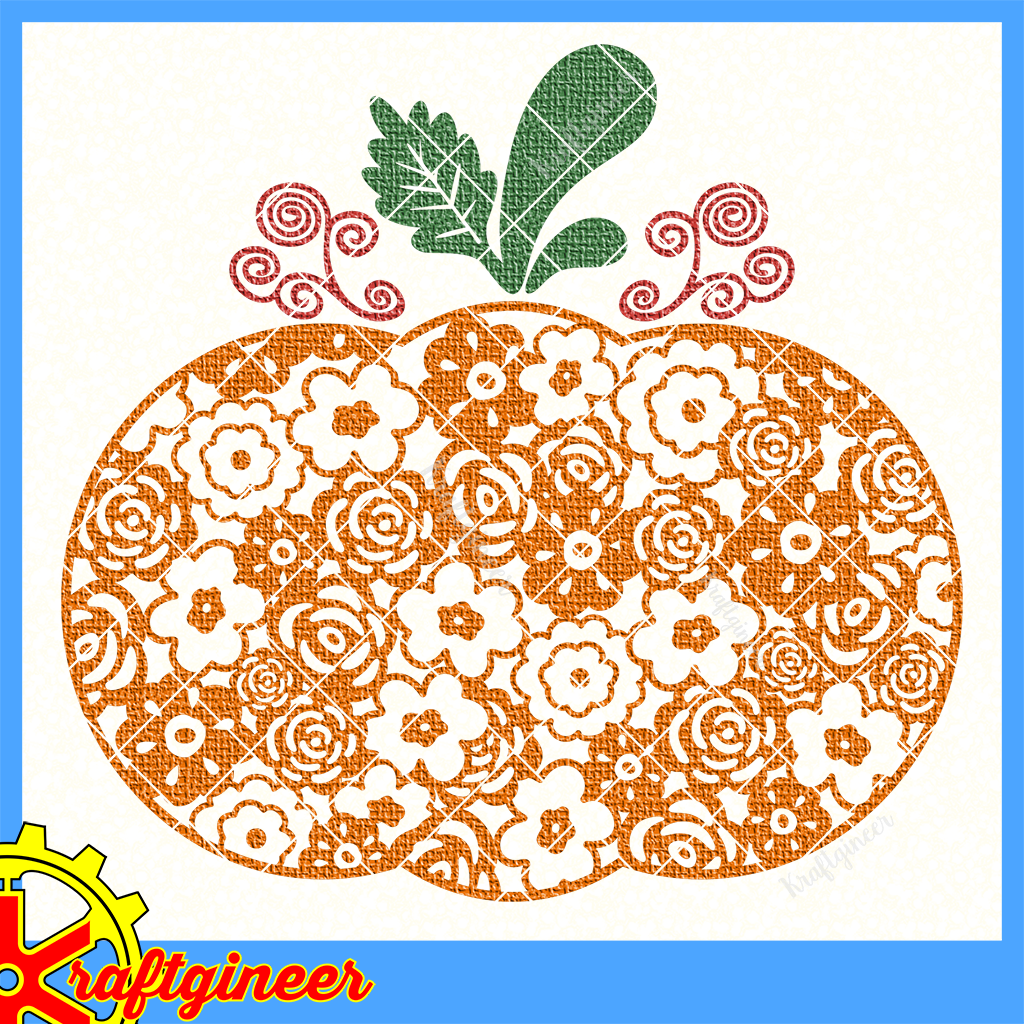 Download Thanksgiving SVG | Floral Pumpkin SVG, DXF, EPS, Cut File ...