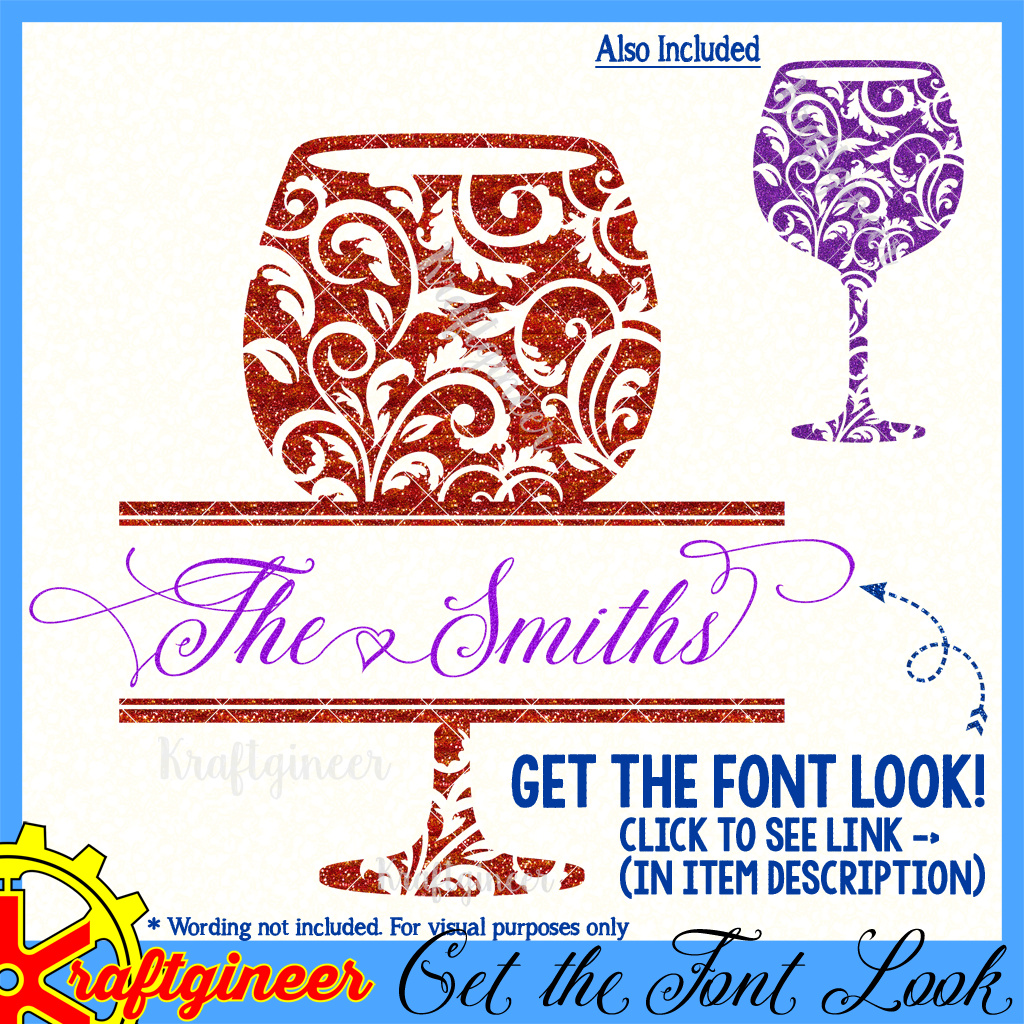 Download Household SVG | Flourish Wine Glass SVG, DXF, EPS, Cut ...