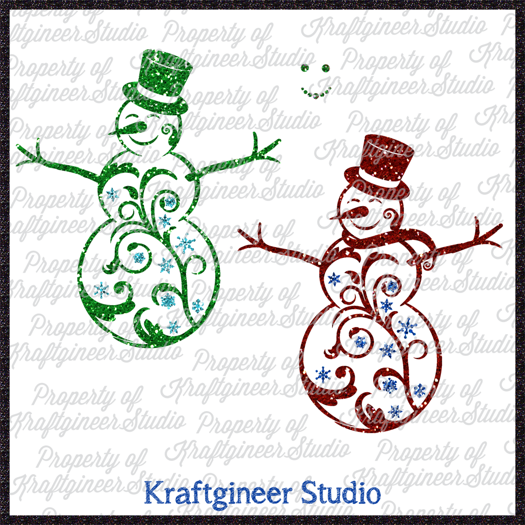 Download Christmas SVG | Flourish Snowman SVG, DXF, EPS, Cut File ...