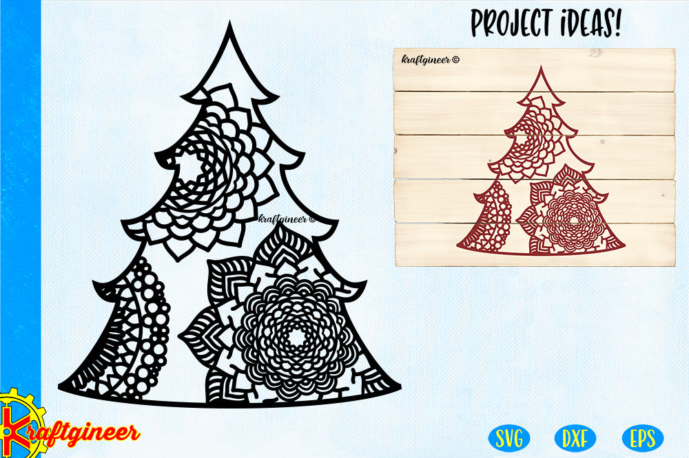 Download Christmas SVG | Intricate Xmas Tree SVG, DXF, EPS, Cut ...