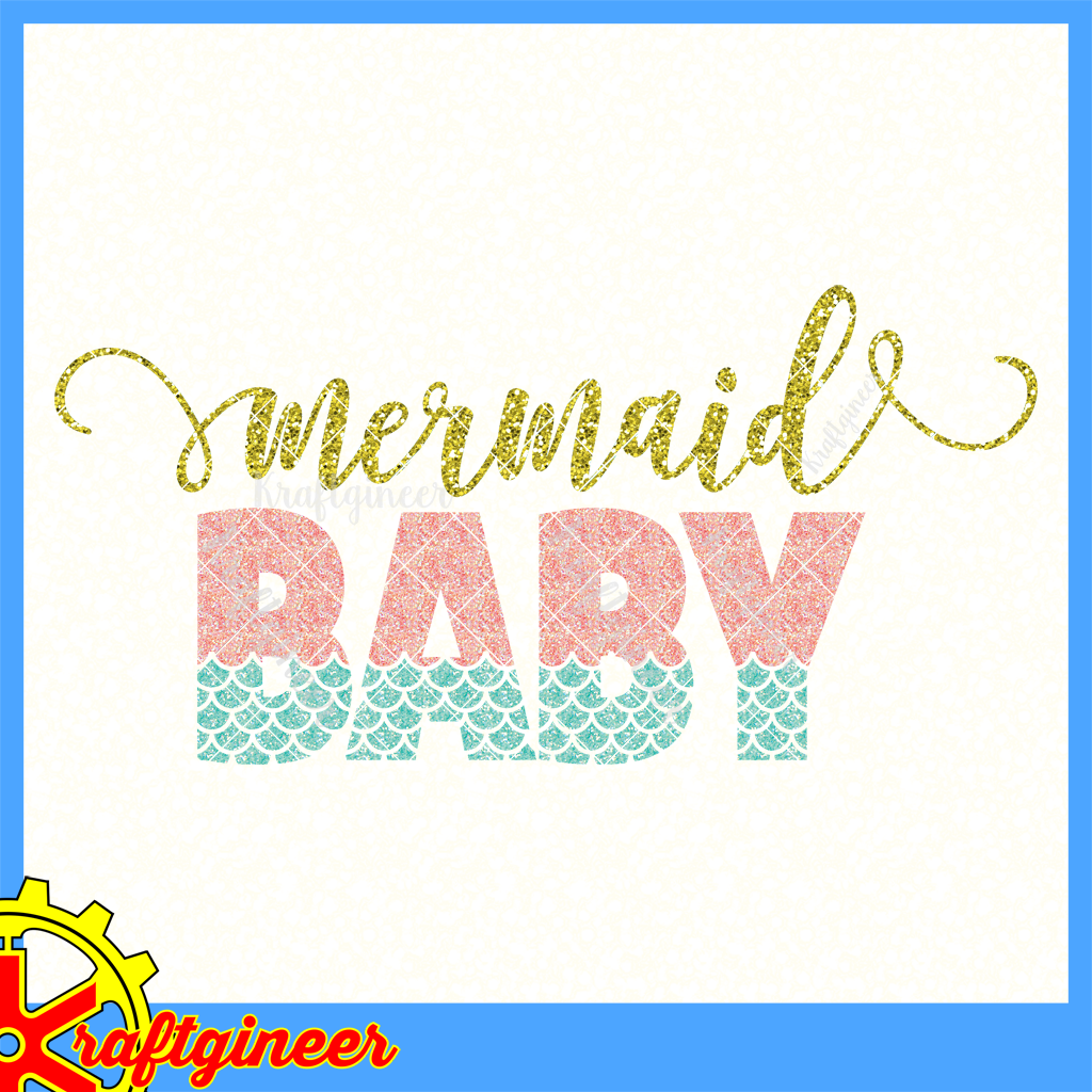 Download Baby SVG | Mermaid Baby SVG, DXF, EPS, Cut File - Kraftgineer Studio