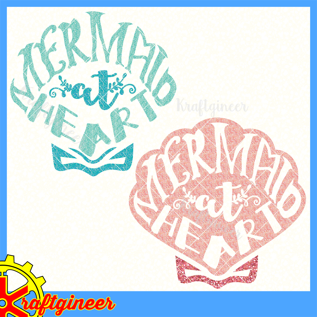 Download Summer SVG | Mermaid Heart SVG, DXF, EPS, Cut File ...