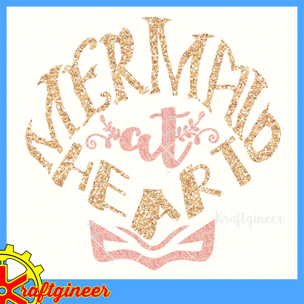Download Summer SVG | Mermaid Heart SVG, DXF, EPS, Cut File ...
