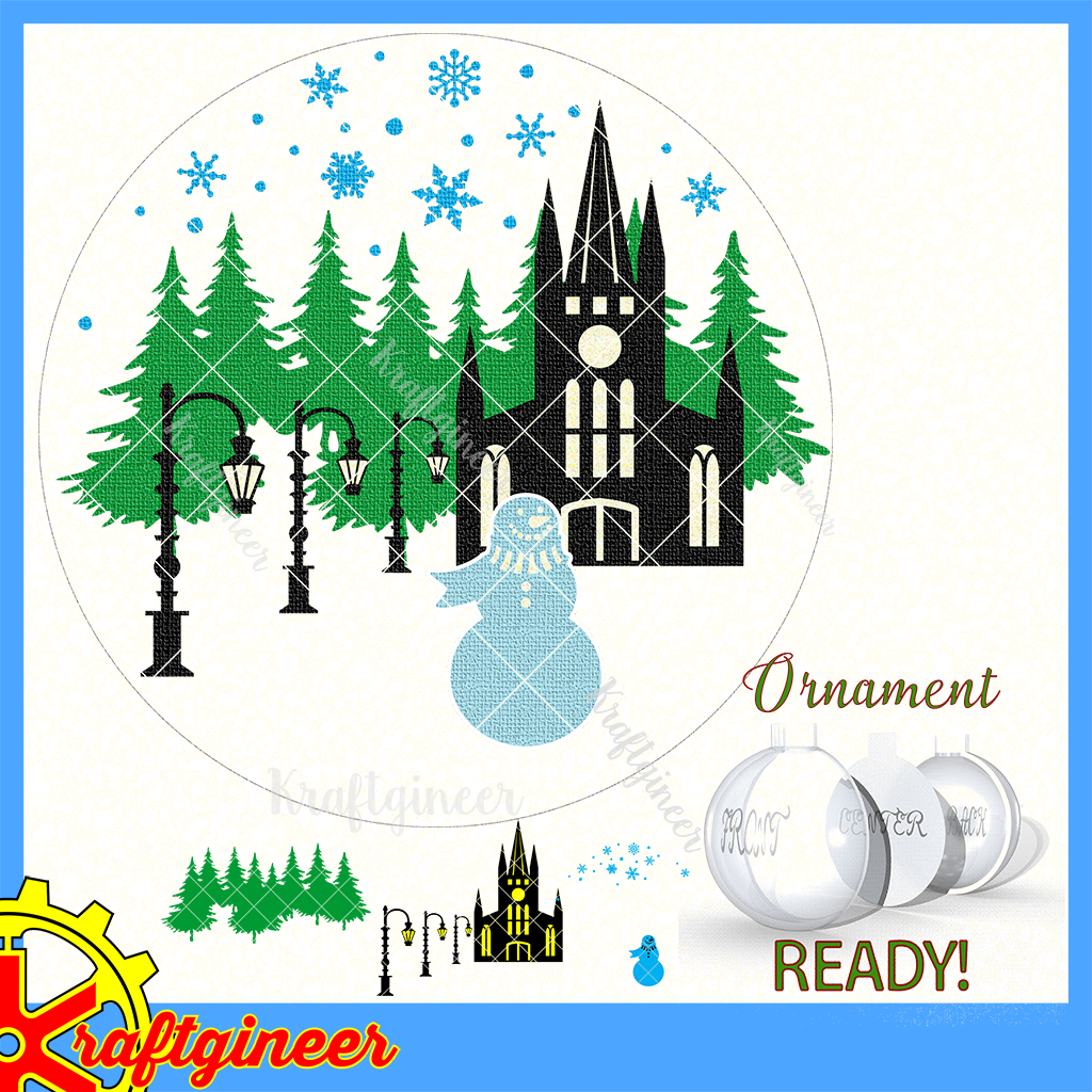Download Christmas SVG | Ornament Church Layers SVG, DXF, Cut File ...