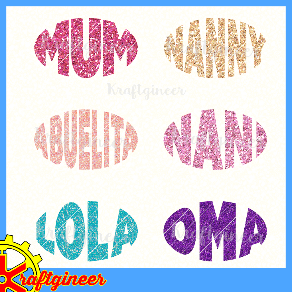 Download Mother's Day SVG | Oval Mom Names SVG, DXF, EPS, Cut File ...