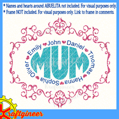 Download Mother S Day Svg Oval Mom Names Svg Dxf Eps Cut File Kraftgineer Studio