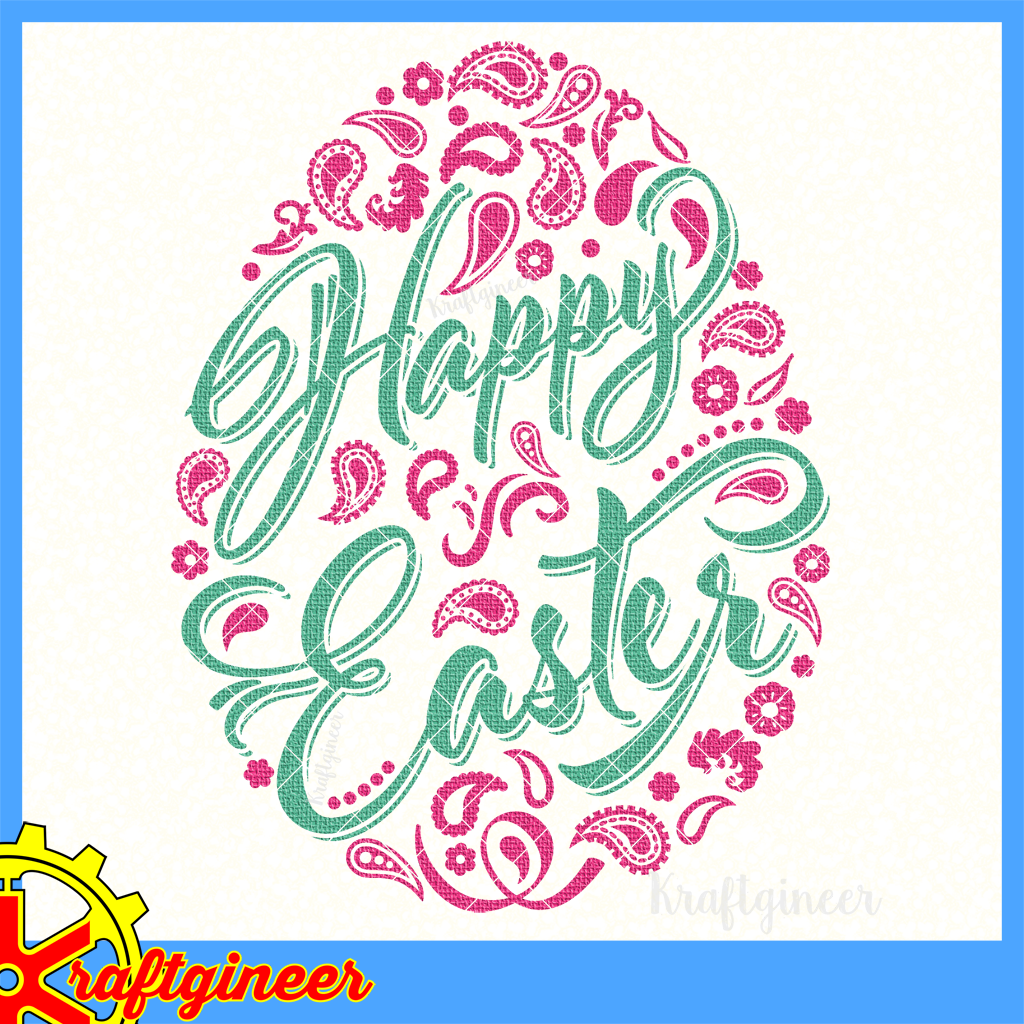 Download Easter Svg Paisley Easter Egg Svg Dxf Eps Cut File Kraftgineer Studio