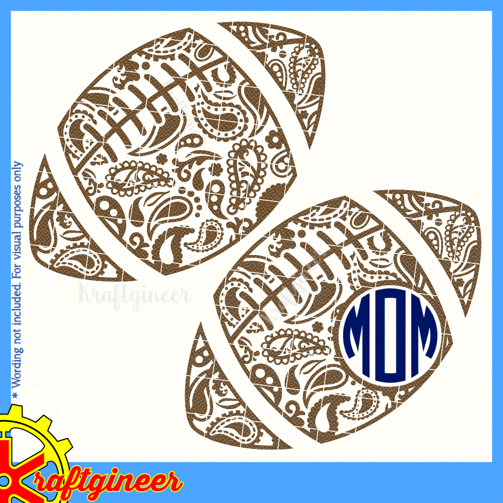 Download Football Svg Paisley Football Svg Dxf Eps Cut File Kraftgineer Studio