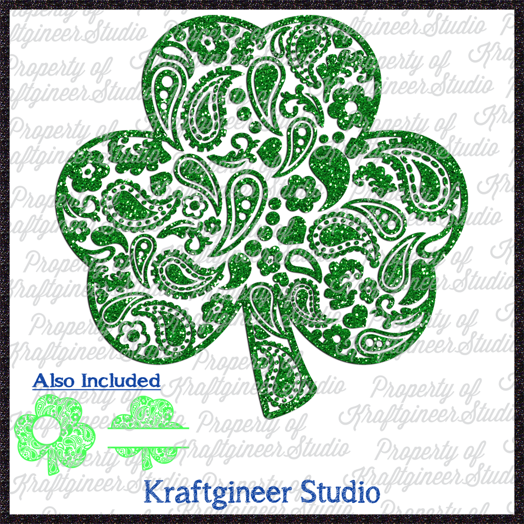 Download Saint Patrick S Day Svg Paisley Shamrock Svg Cut File Kraftgineer Studio