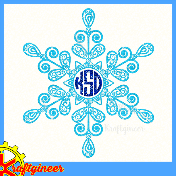 Christmas SVG | Swirly Snowflake SVG, DXF, EPS, Cut File ...