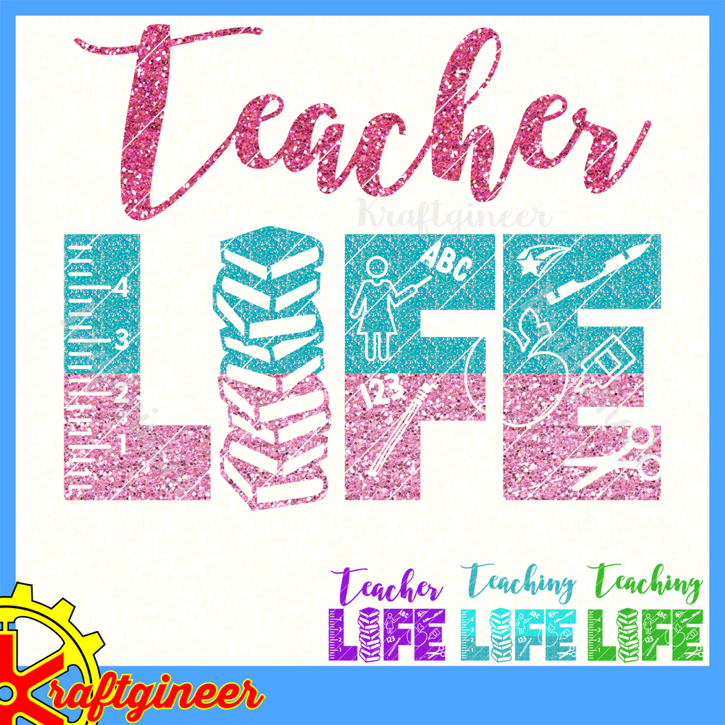 Education SVG | Teacher Life SVG, DXF, EPS, Cut File - Kraftgineer Studio