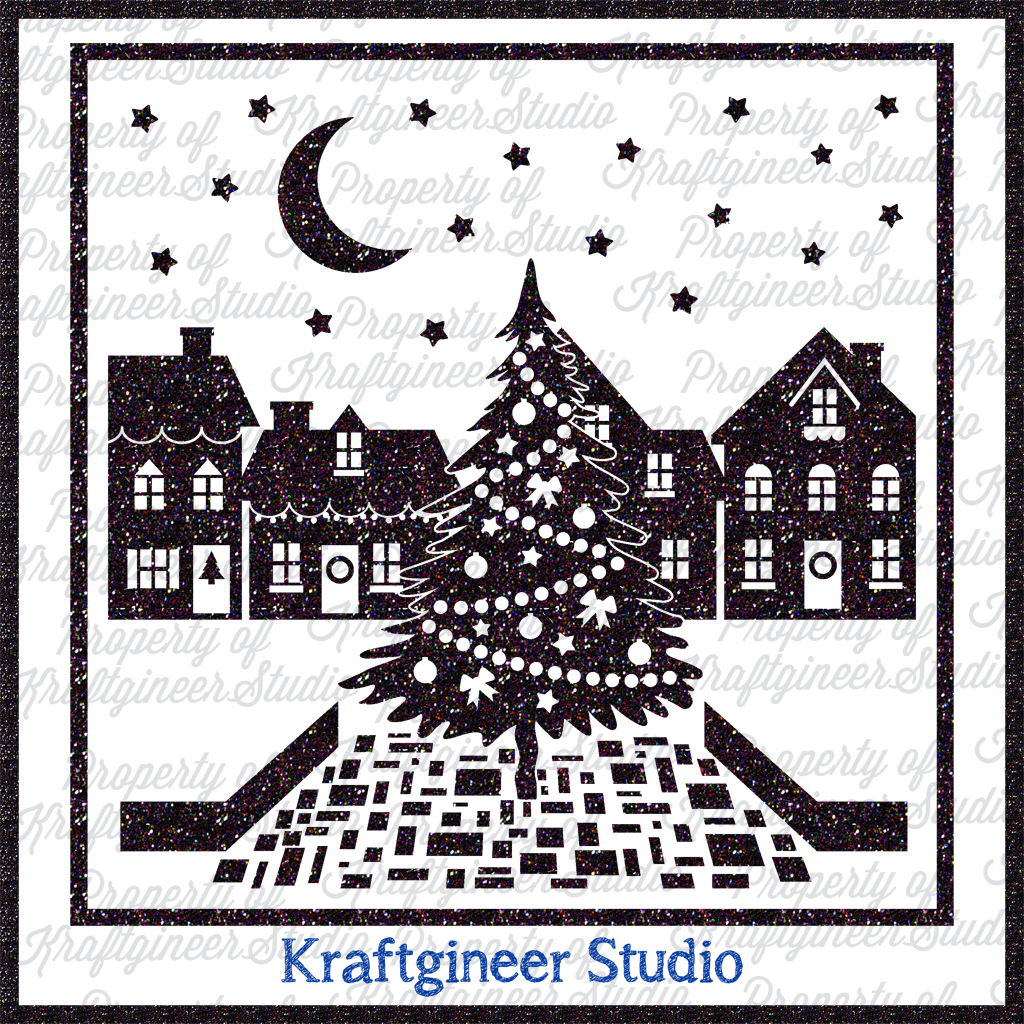 Download Christmas Svg Town Xmas Tree Svg Dxf Eps Cut File Kraftgineer Studio
