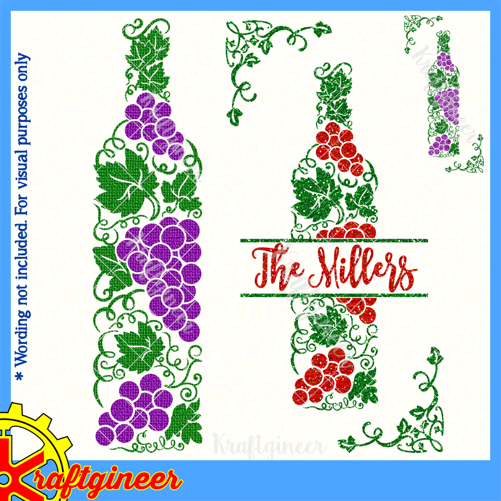 Download Household SVG | Vine Bottle Wine SVG, DXF, EPS, Cut File ...