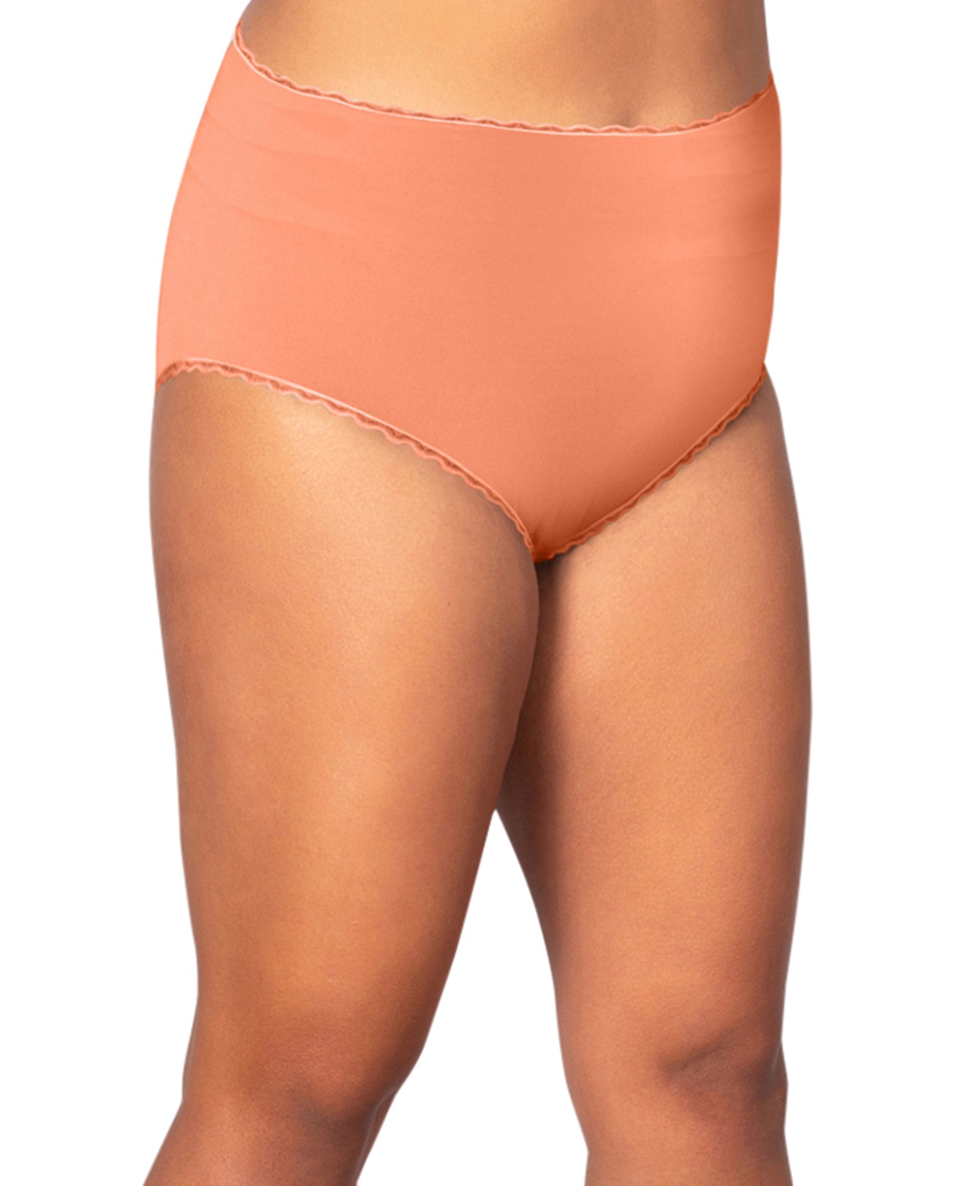On The Plus Side Lace Trim Cotton Jersey Plus Size Panties