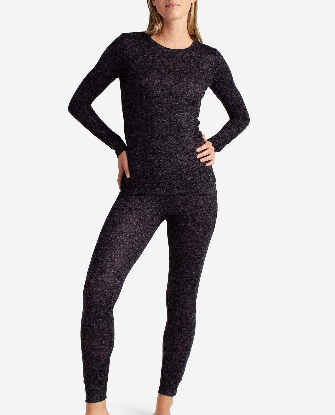 Danskin Black Heather Hacci Layering Set With Leggings