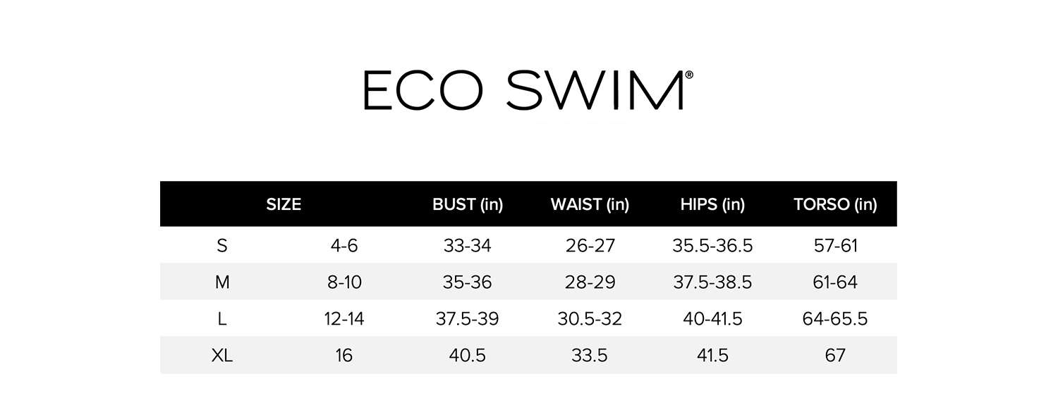 Eco Swim Size Chart