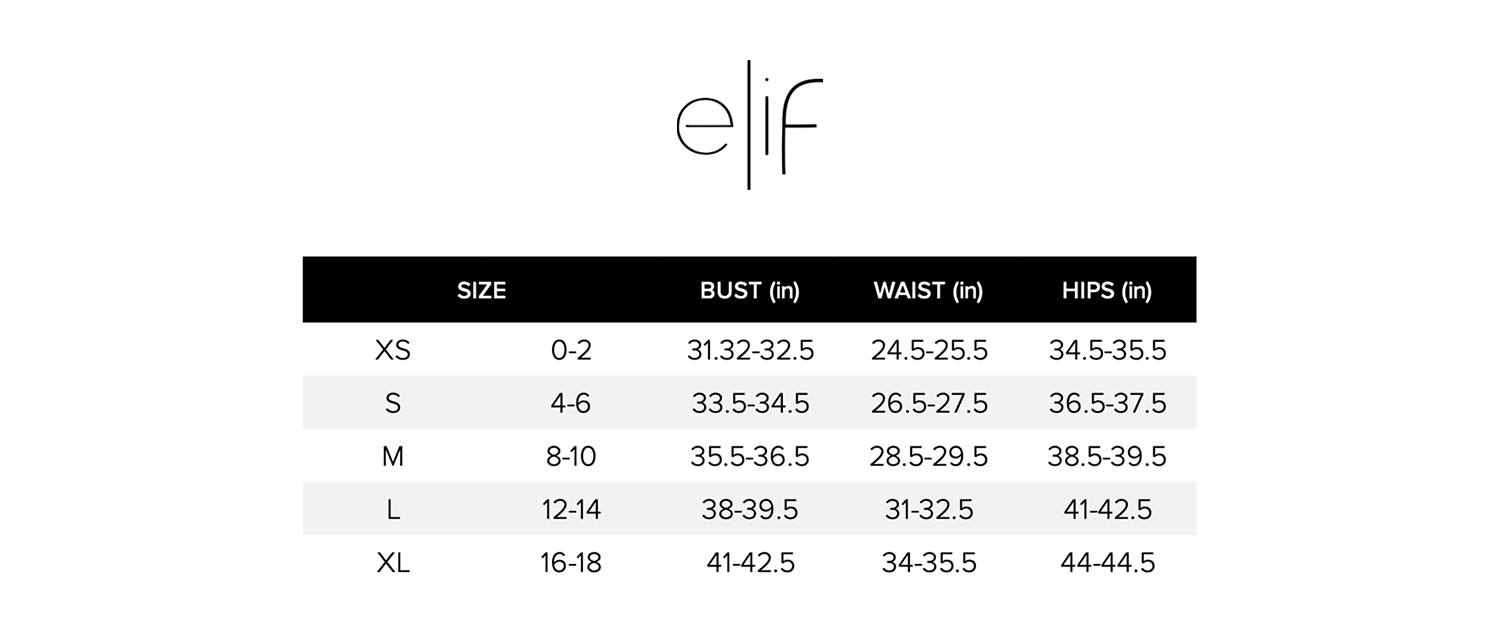 Elif Size Chart