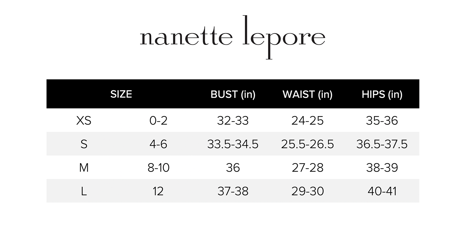Nanette Lepore Size Chart