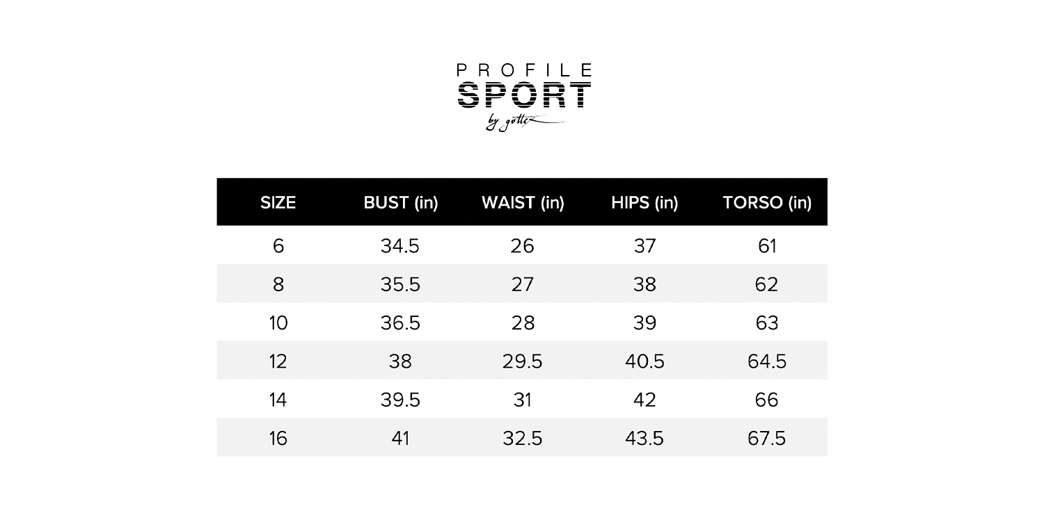 Profile Sport Size Chart