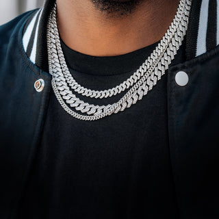 Diamond Cuban Link Choker in Yellow Gold - 12mm – The GLD Shop