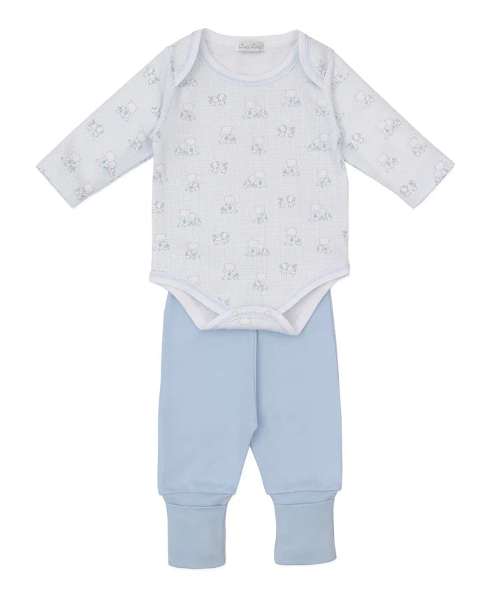 Beary Besties Blue Pant Set - Light Blue