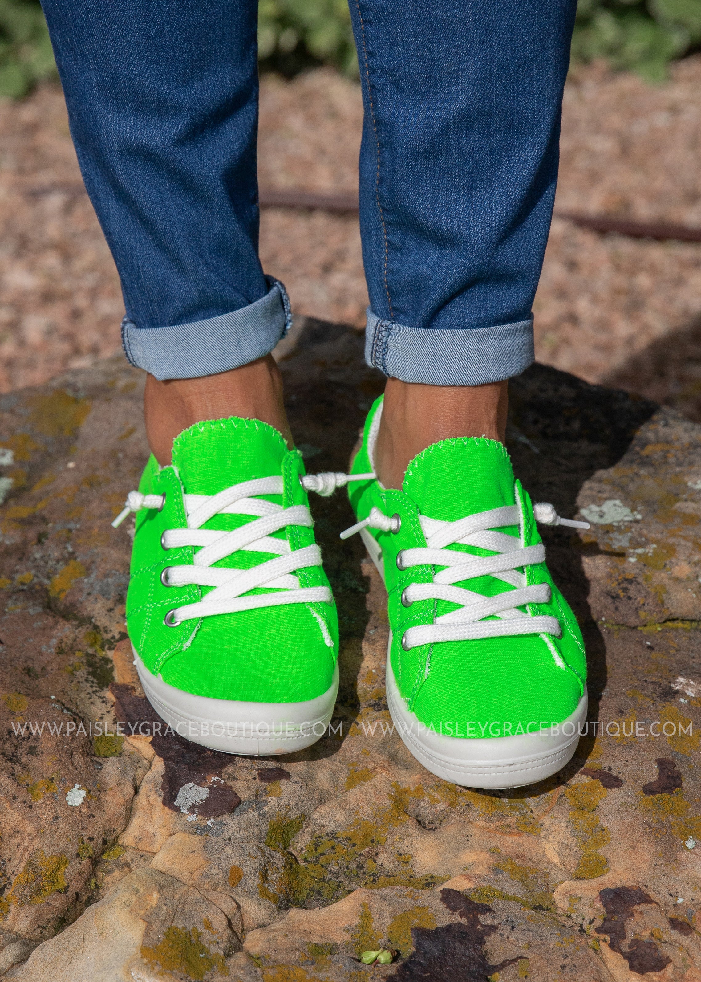 sneakers neon green