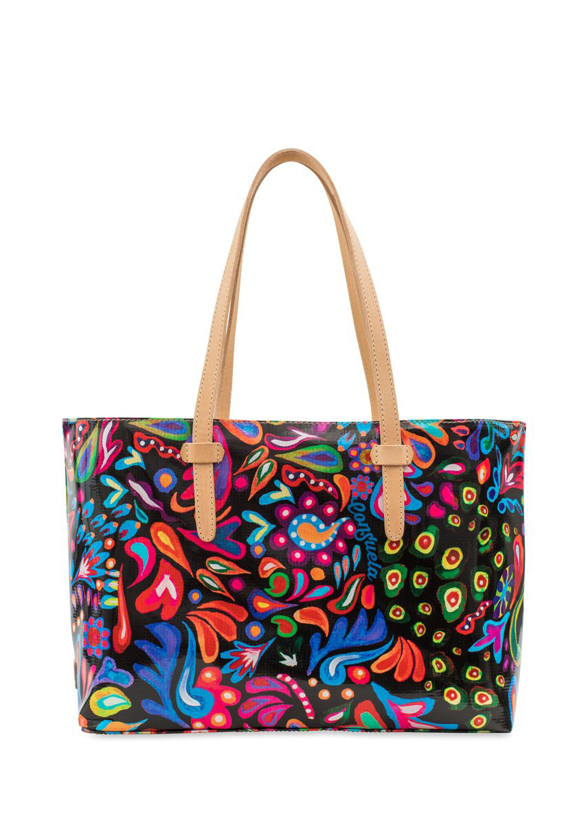 East West Tote- Sophie Black Swirly By Consuela - Paisley Grace Boutique