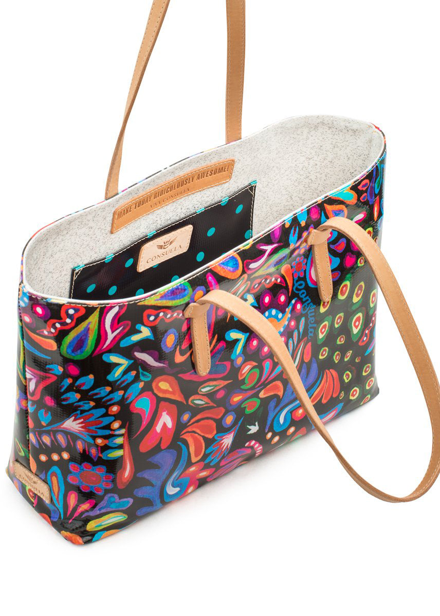 East West Tote- Sophie Black Swirly By Consuela - Paisley Grace Boutique